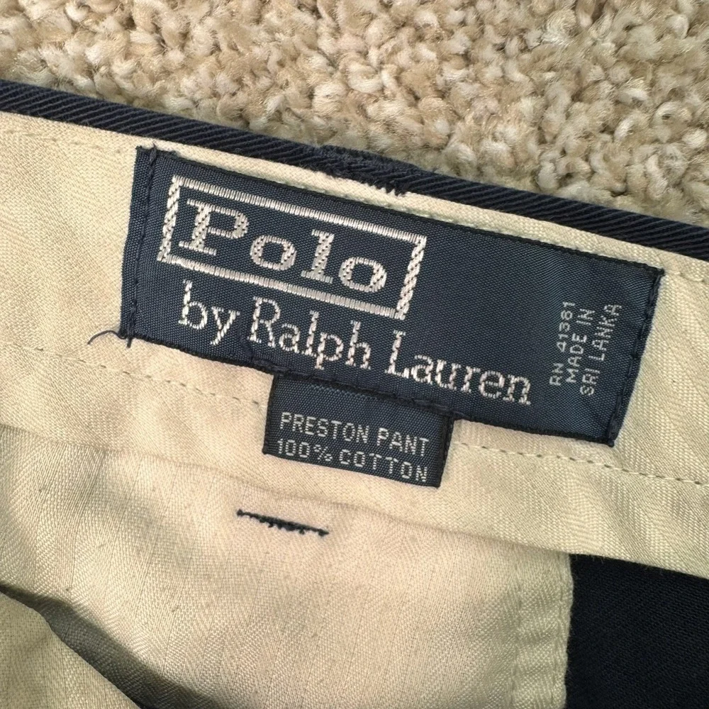 Polo Ralph Lauren Pants Mens 40 Preston Pant Navy Blue Cotton EUC